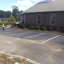 Striped Parking Lot